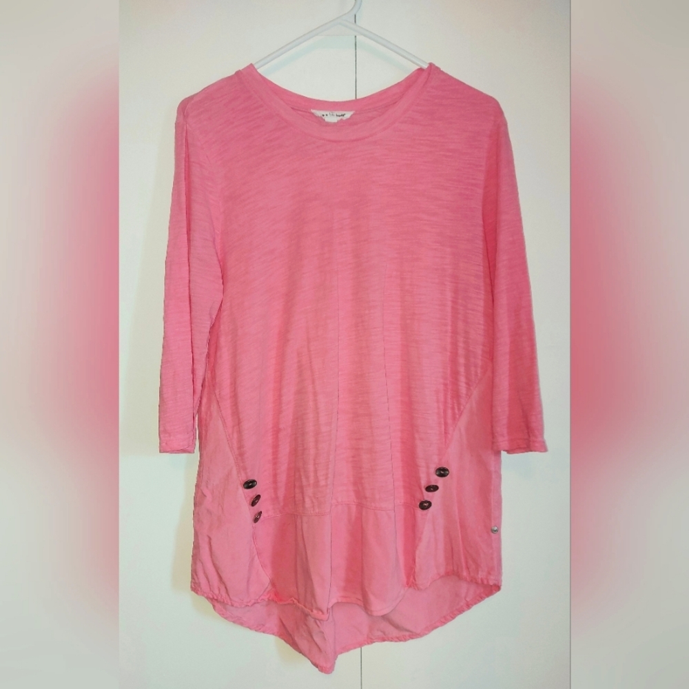 Neon Buddha pink womens top tunic size small